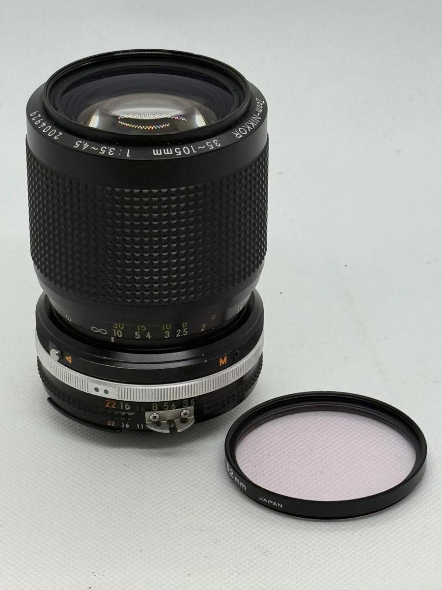 Nikon Zoom-NIKKOR Camera Lenses 35-105mm Focal f/3.5-4.5 Maximum