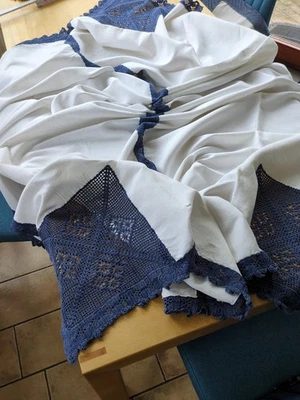 Riesige Antike Tischdecke, Handarbeit,Leinen 320 Cm X 420 Cm - Bild 1 von 4