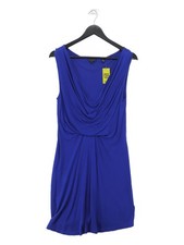 Ted Baker A-Line Midi Dress UK10 in Blue