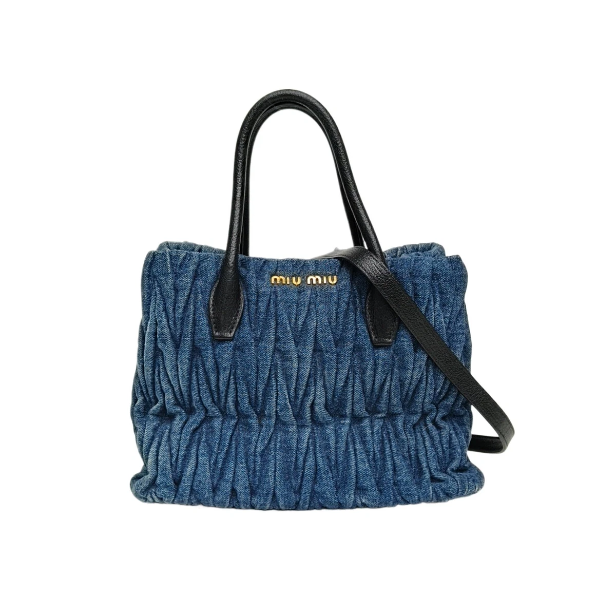 25+ Miu Miu Denim Exterior Bags & Handbags for Women for sale