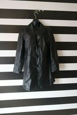 Jerry Lewis Luxuries Genuine Leather Women’s Coat Bullet Button Black Size M