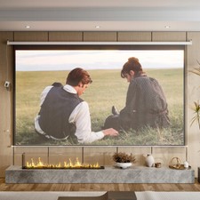 60 -120 inch Portable Motorized Projector Screen 4:3 16:9 Pull Down Home Theater