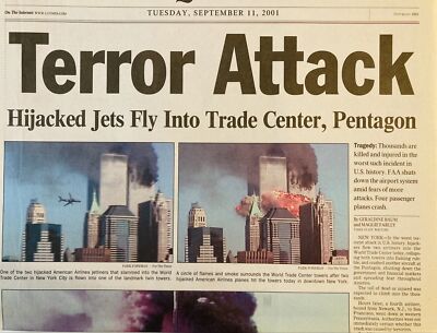 World Trade Center WTC 9/11 2001 Newspaper Los Angeles Times