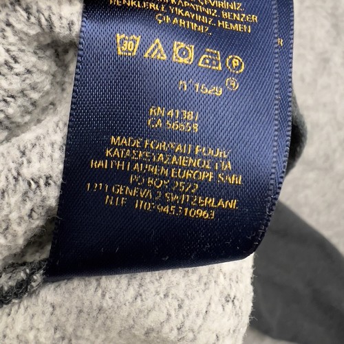Polo Ralph Lauren Jacket Boys XL (18-20) Charcoal Gray Full Zip Pony Hooded - Picture 12 of 17