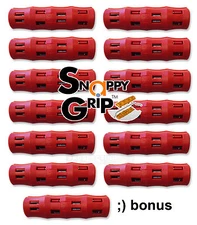 SNAPPY GRIP Ergonomic Replacement Bucket Handles 12 RED + BONUS