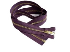 32 Inch Metal Zipper YKK 5 Golden Brass Medium Weight Separating Made in USA