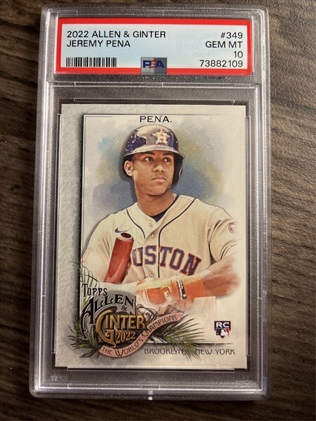 2022 Allen and Ginter Jeremy Pena RC Rookie #349 PSA 10