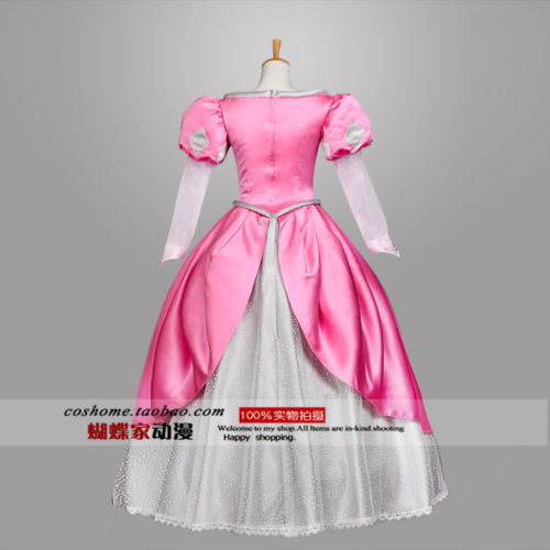 Halloween Erwachsene Prinzessin Meerjungfrau Prinzessin Ariel rosa Kleid Cosplay hergestellt Kostüm - Bild 2 von 5