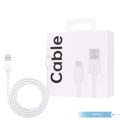Original OPPO Official VOOC 3A USB-A to USB-C Cable (DL143) - White