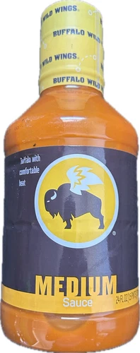 Jumbo Size Buffalo Wild Wings Medium Sauce 24 Ounces. Best By 10/02/2026.￼