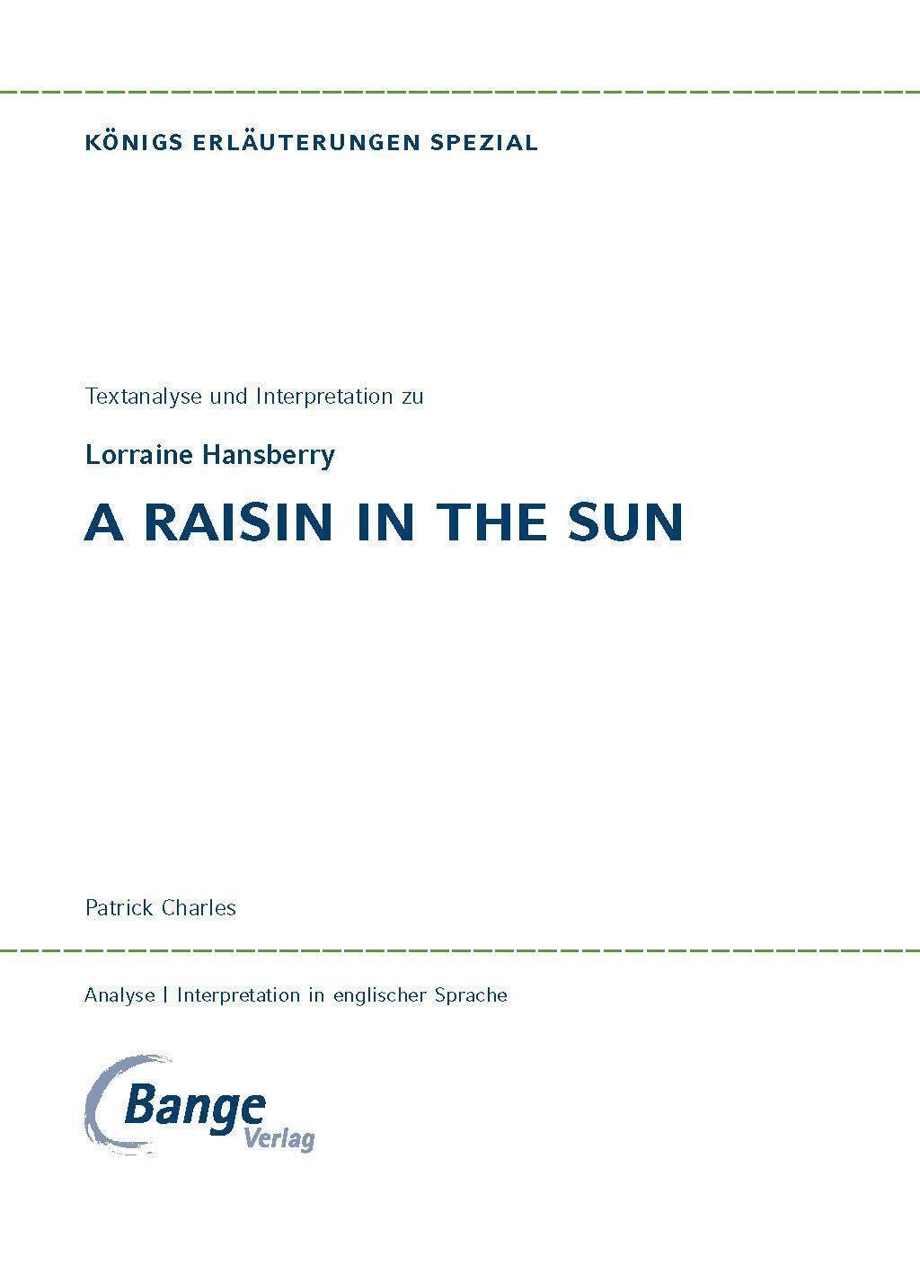 Thumbnail - A Raisin In The Sun Von Lorraine Hansberry | Lorraine Hansberry |