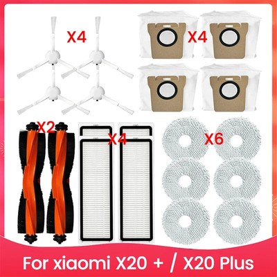 Accessories For Xiaomi Robot Vacuum X20 + / X20 Plus Parts Main Side Brush Hepa