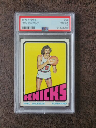 1972-73 Topps Basketball ROOKIE Phil Jackson #32 - PSA 4 - New York Knicks - Afbeelding 1 van 3