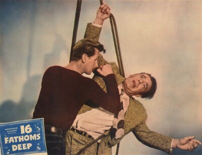 16 Fathoms Deep 1947 lobby card Lloyd Bridges, Lon Chaney Jr. Tarpon Springs