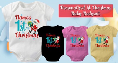 Personalisierter Babyanzug Jungen Mädchen Kleinkind Weihnachten individueller Name Babyanzug Geschenk