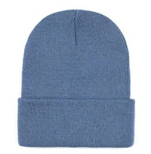 Beanie Hat Unisex Warm Winter Clean Cool Blue Color 100 Acrylic OSFM Stretch