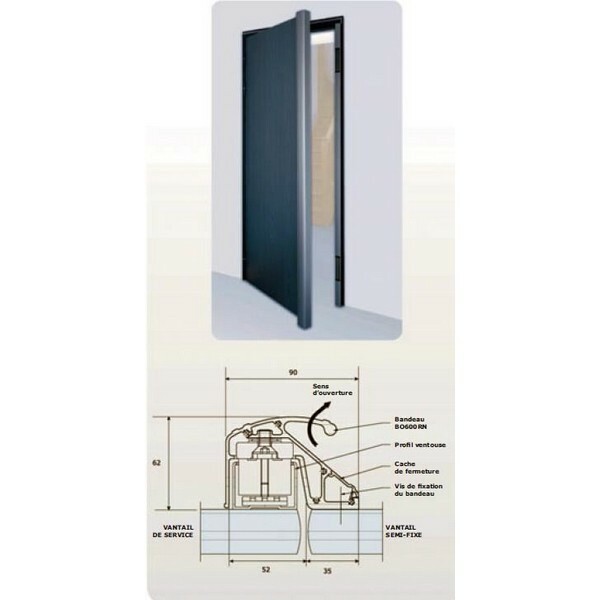 Bandeau ventouses 2 x 300 Kg verrouillage électrique de porte d d'immeuble et hall