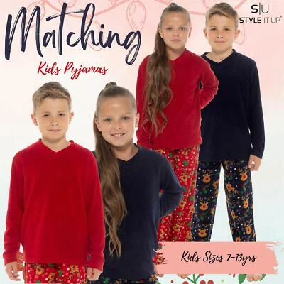 STYLE IT UP Kids Christmas Pyjamas Kids Nightwear PJs Festive Xmas Girls Boys Sleepwear UK