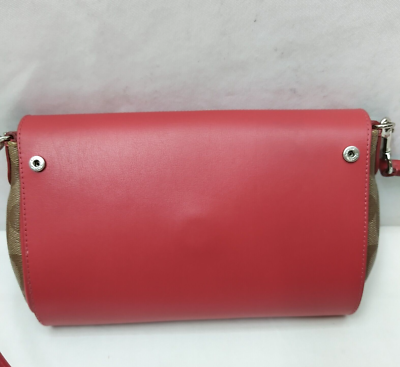 Coach Signature Reversible Red Pink Leather Small Crossbody Bag | eBay