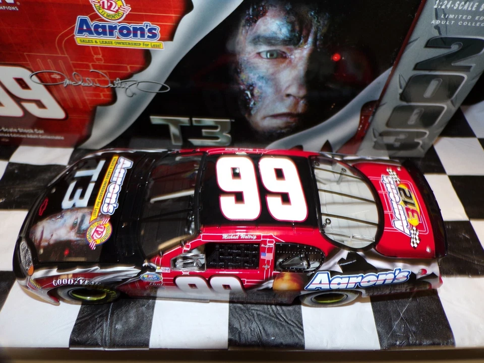 Michael Waltrip #99 Aaron's Rent T3 Terminator 3 2003 1:24 Action 104287 NASCAR - Immagine 3 di 4