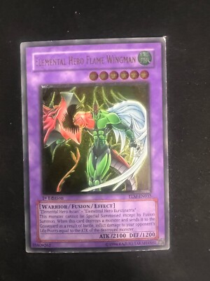 Elemental Hero Flame Wingman 1st ED TLM-EN035 Ultimate Rare Moderate Play  Yugioh | eBay