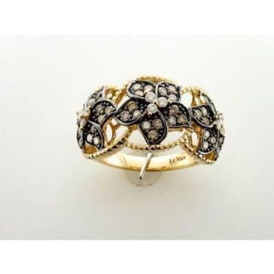 LeVian 14K Gelbgold H-I SI2 Schokolade Diamant 0,97 kt Bandring Größe 6