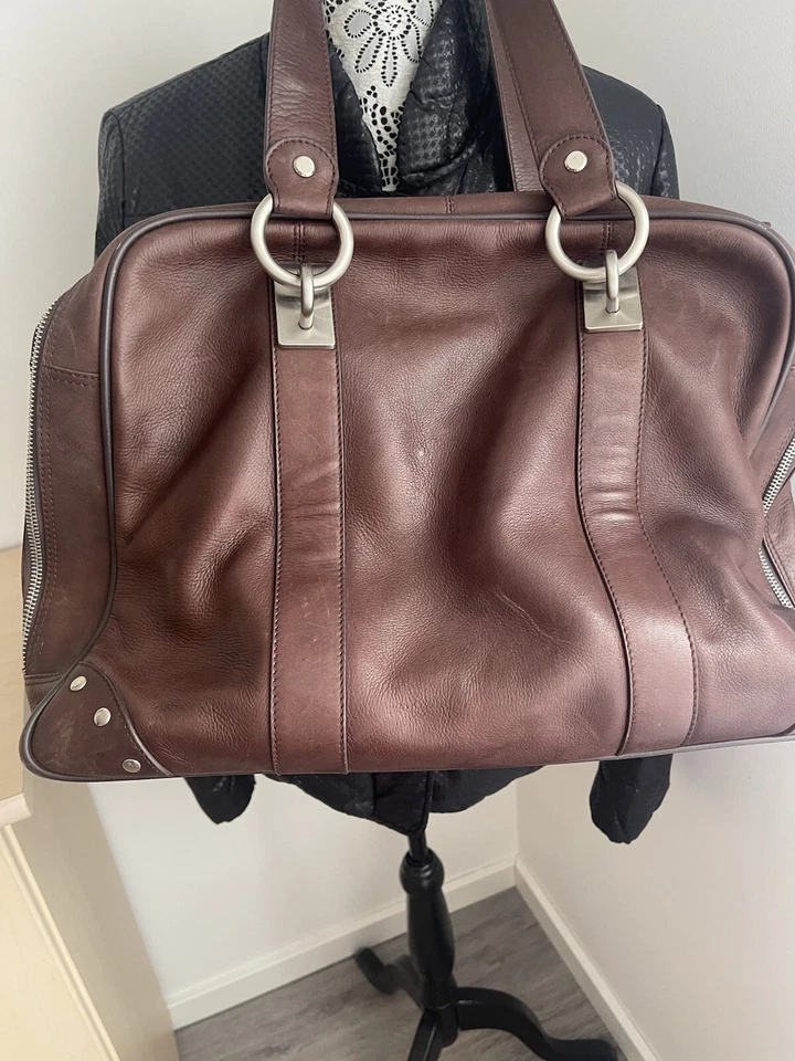 Robustes Leder Weekender Laptoptasche Leonhard Heyden schokobraun - Bild 4 von 4