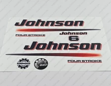 Johnson 6 HP Four Stroke Outboard Engine Decals Sticker Set reproduction 6HP