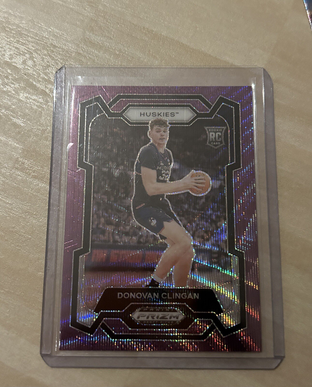 2024 Panini Prizm Draft Picks - Donovan Clingan #95 Purple Wave Prizm (RC)