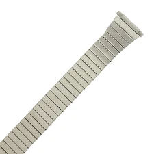 Tech Swiss MET163 Watch Band Expansion Metal Stretch Silver-Tone 17mm - 22mm