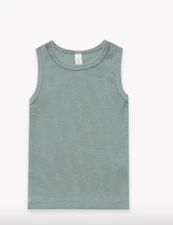 Quincy Mae Baby Ribbed Baby Tank Top Sea 3-6M