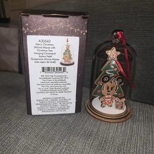 Enesco Disney Minnie Mouse With Christmas Tree Hanging Ornament A30543 BNIB