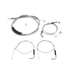 Non-ABS Brake Line Clutch Throttle Cable Kit For Harley Softail Deluxe Rocker C