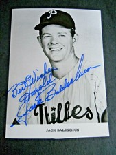 Jack Baldschun - Autographed 3 1/2 x 4 1/2