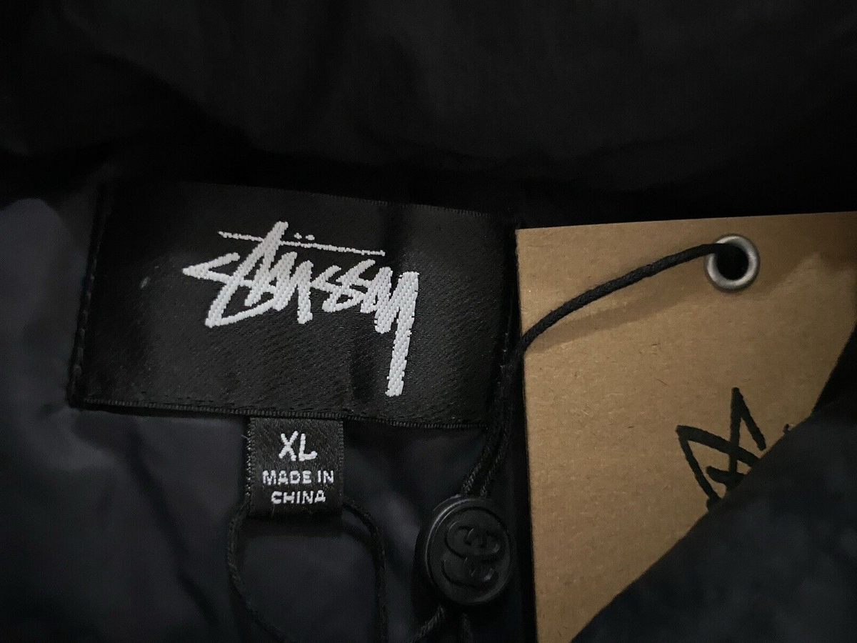 STUSSY DOWN PUFFER NYLON Unisex Black Jacket Size XL | eBay