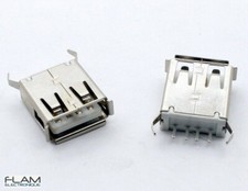 Connecteur à souder USB type A femelle - Female USB type A solder connector
