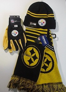 pittsburgh steelers scarf and gloves