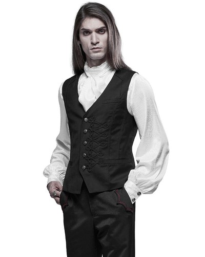 Punk Rave Invictus Mens Regency Gothic Waistcoat Vest - Picture 8 of 12