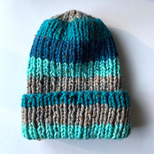 Chunky Beanie Hat / Skull Cap for Men/Women/Teens, New Hand-Knitted by Seller.