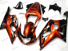 For GSXR600/750 2001-2003 Orange Black ABS Injection Mold Bodywork Fairing Kit