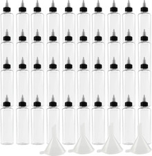 40 PCS 2 Oz Plastic Squeeze Bottles, round Dispensing Bottles with Twist Top Cap