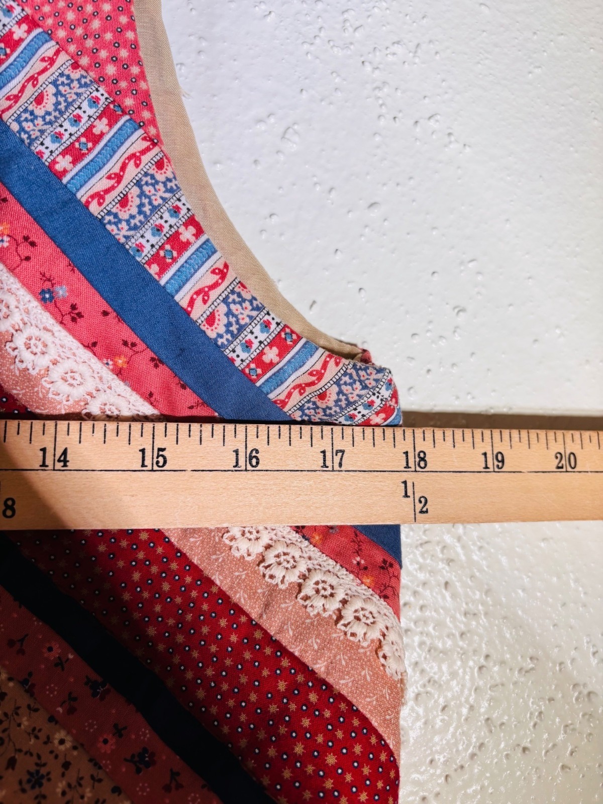 Handmade Quilted Patchwork Vest V-Neck Multicolor… - image 8