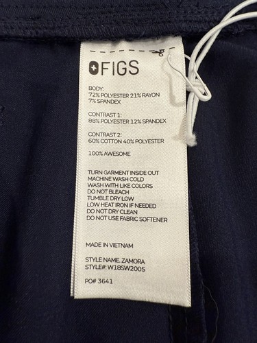 Figs Women’s Zamora 2.0 Jogger Scrub Pants Navy NWT (READ) - Picture 4 of 9