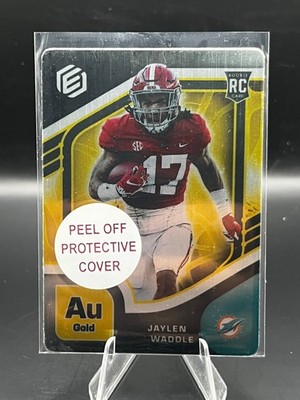 2021 Panini Elements - Rookies Jaylen Waddle #88 Gold #17/99 (RC) Jersey Match
