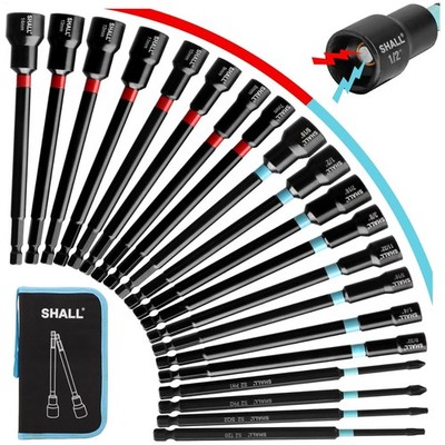 Magnetic Nut Driver Bit Set with Power Screwdriver Bits