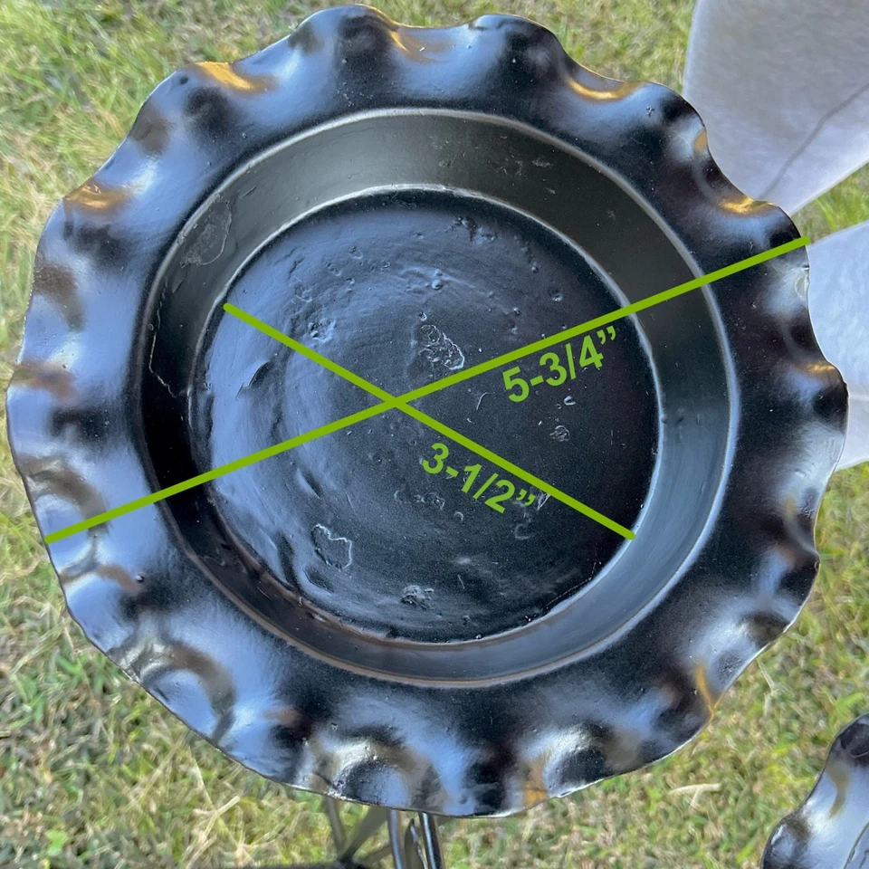 Vintage 5-Arm Iron Plant Stand 31" Mid-Century Holder Rack Black Salterini? - Image 2 of 4