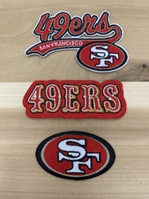 Lot Set Of 3 San Francisco 49ers Embroidered Iron On Patch 2.5”-3”