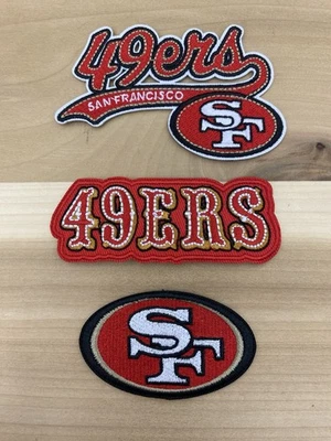Lot Set Of 3 San Francisco 49ers Embroidered Iron On Patch 2.5”-3” - Image 1 of 3