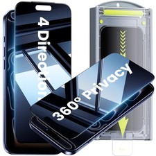 for iPhone 17 Pro Max Privacy Screen Protector - 4 Way 360 Anti Spy Auto D...