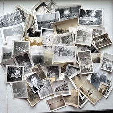 Lot of 50 Vintage Black White Photos People, Family, Men, Women And Children